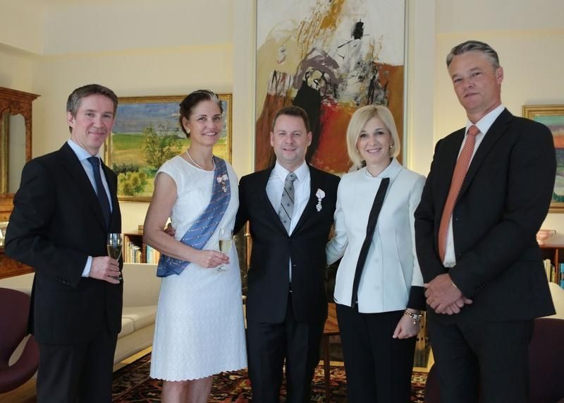 Zhivko Mukaetov conferred Honour Knight of Danish flag by Queen Margarete II of Denmark (1)
