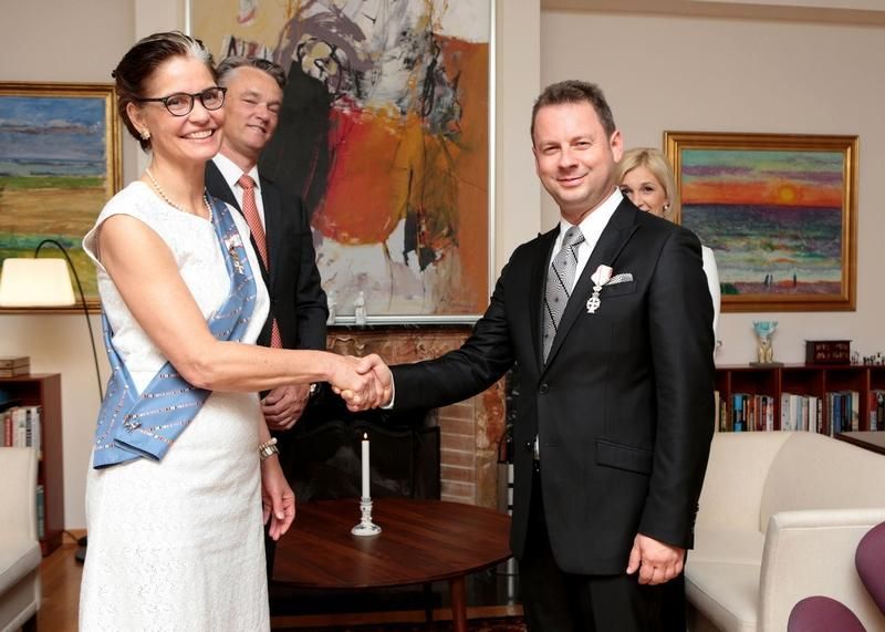 Zhivko Mukaetov conferred Honour Knight of Danish flag by Queen Margarete II of Denmark (1)